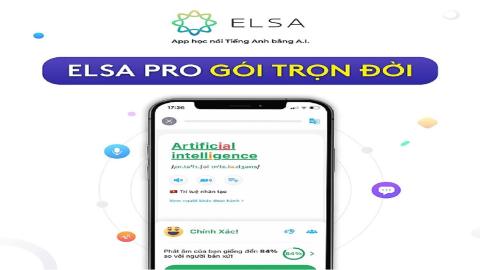 Gói học ELSA Pro không giới hạn từ ELSA SPEAK - Học phát âm tiếng Anh chuẩn bản xứ