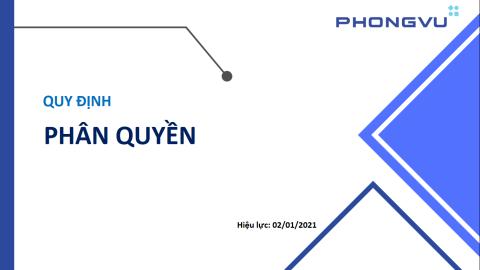 SOP - Quy định phân quyền