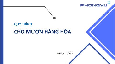 SOP - Quy trình cho mượn hàng hóa
