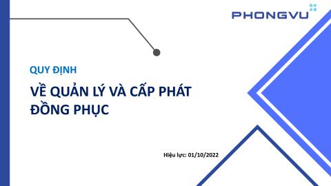 SOP - Quy định Quản lý và Cấp phát Đồng phục
