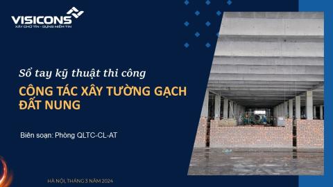 Công tác xây tường gạch đất nung