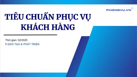 PV052 - Tiêu chuẩn phục vụ khách hàng tại Cửa hàng