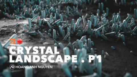 Crystal Landscape with Houdini and Redshift