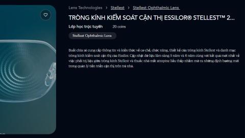 Tròng kính kiểm soát cận thị Essilor Stellest - Cập nhật kết quả lâm sàng mới nhất