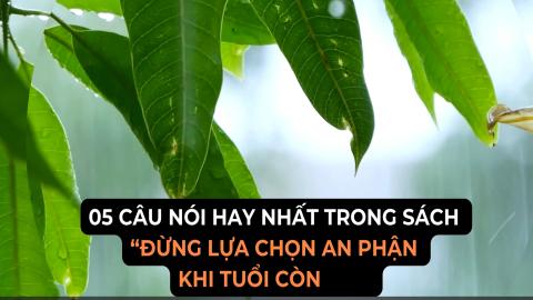 Đừng lựa chọn an phận khi tuổi còn trẻ