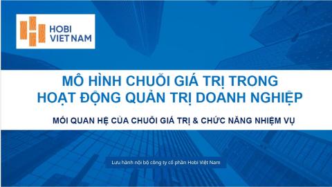 MÔ HÌNH CHUỖI GIÁ TRỊ TRONG HOẠT ĐỘNG QUẢN TRỊ DOANH NGHIỆP