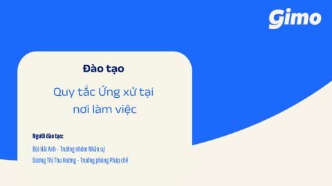 Đào tạo Quy tắc Ứng xử tại nơi làm việc