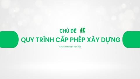 Quy trình cấp phép xây dựng