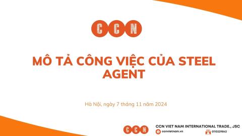 Mô tả công việc của steel agent