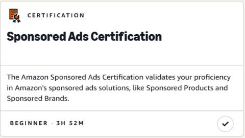 Sponsored Ads Certification