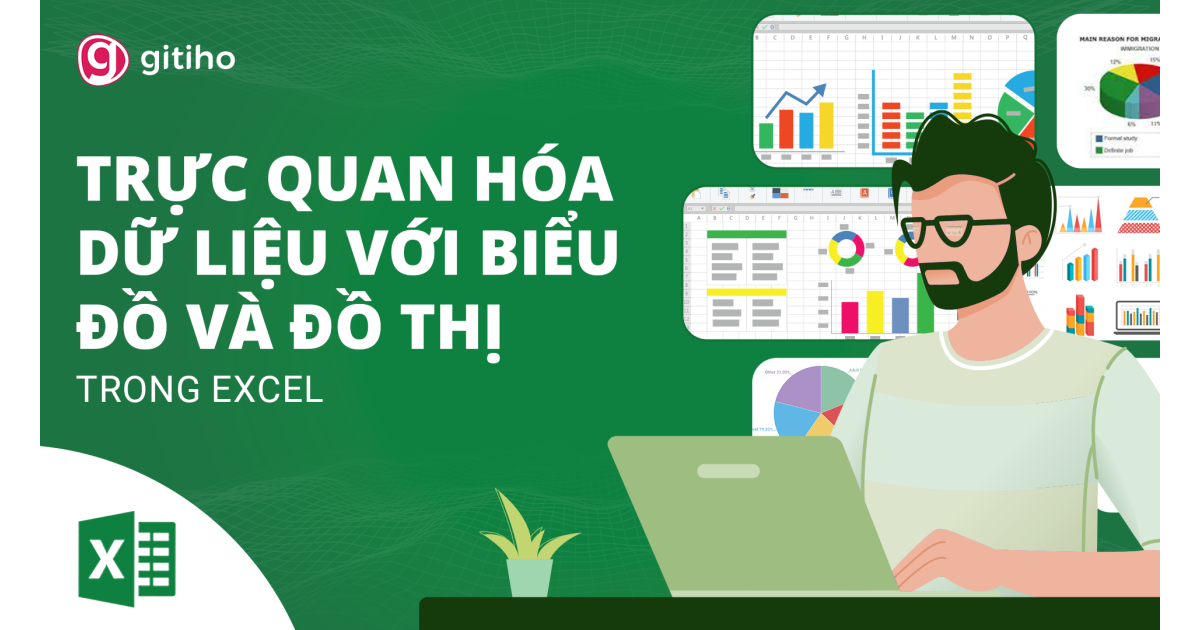 Trực quan Báo cáo, Dữ liệu với Biểu đồ, Đồ thị bằng Excel (Excel Data Visualization)