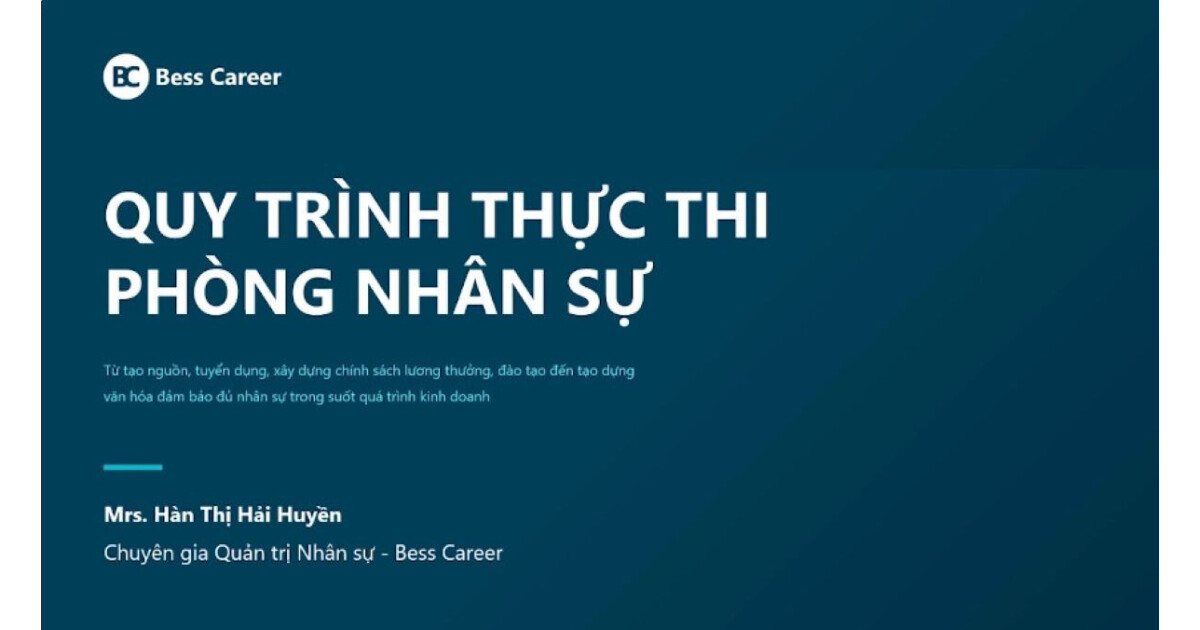 Quy trình Thực thi Phòng nhân sự
