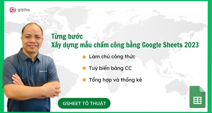 Từng bước cơ bản dựng file chấm công bằng Google Sheets
