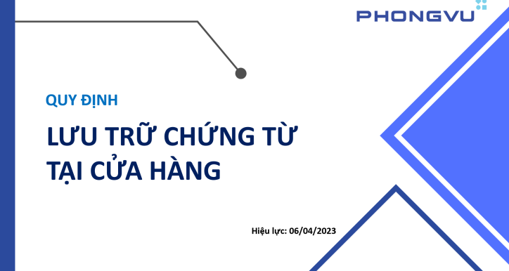 SOP-Quy định lưu trữ chứng từ tại cửa hàng