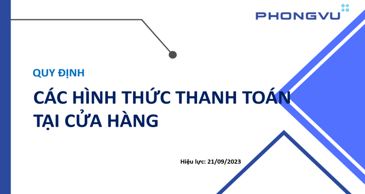 SOP-Quy định các hình thức thanh toán tại cửa hàng