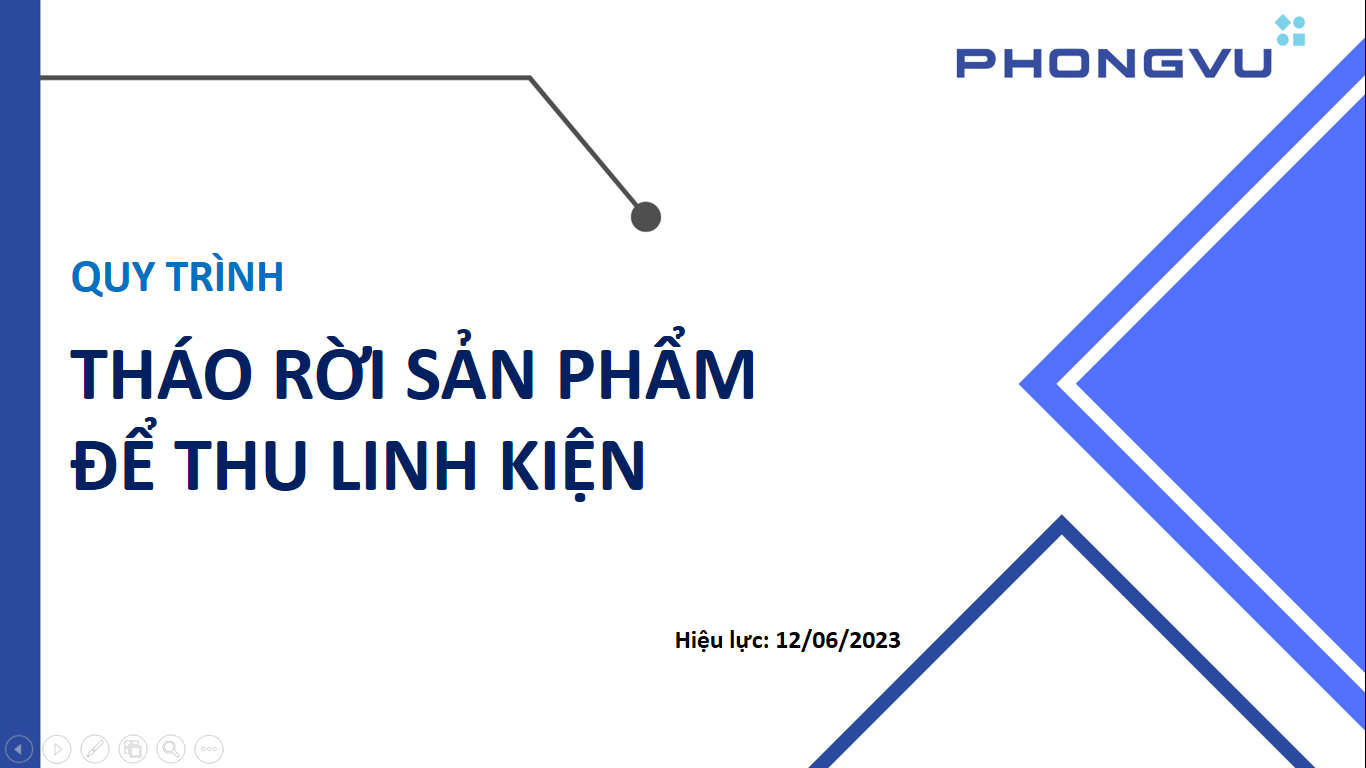 SOP - Quy trình tháo rời sản phẩm để thu linh kiện