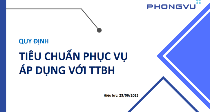 SOP - Tiêu chuẩn phục vụ áp dụng với trung tâm bảo hành