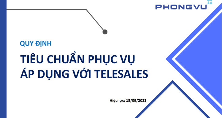 SOP - Tiêu chuẩn phục vụ Telesales