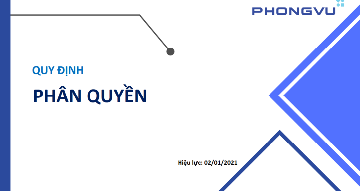SOP - Quy định phân quyền