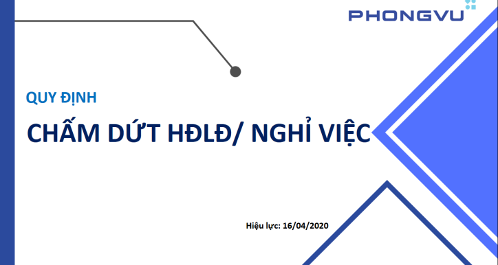 SOP - Quy định chấm dứt hợp đồng lao động/ Nghỉ việc