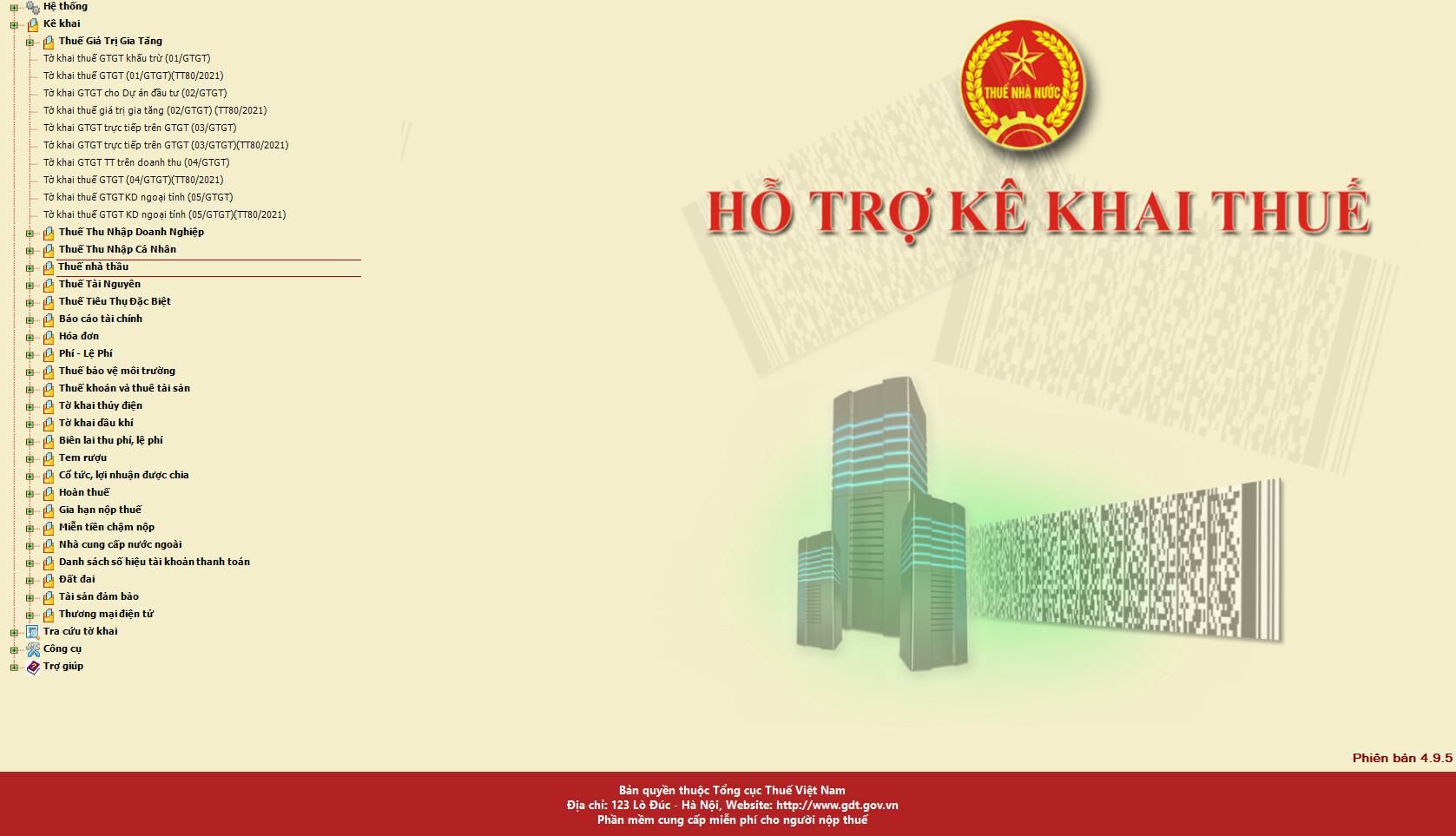 Hướng dẫn kê khai trên phần mềm HTKK