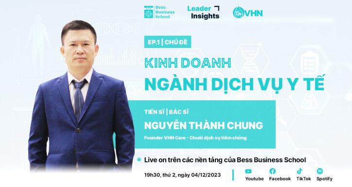 Leader Insights: Kinh doanh trong ngành dịch vụ y tế cùng TS.BS. Nguyễn Thành Chung - nhà sáng lập VHN Care
