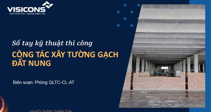 Công tác xây tường gạch đất nung