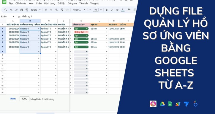 Google Sheets ứng dụng: Tối ưu quản lý tuyển dụng và quy trình nhân sự