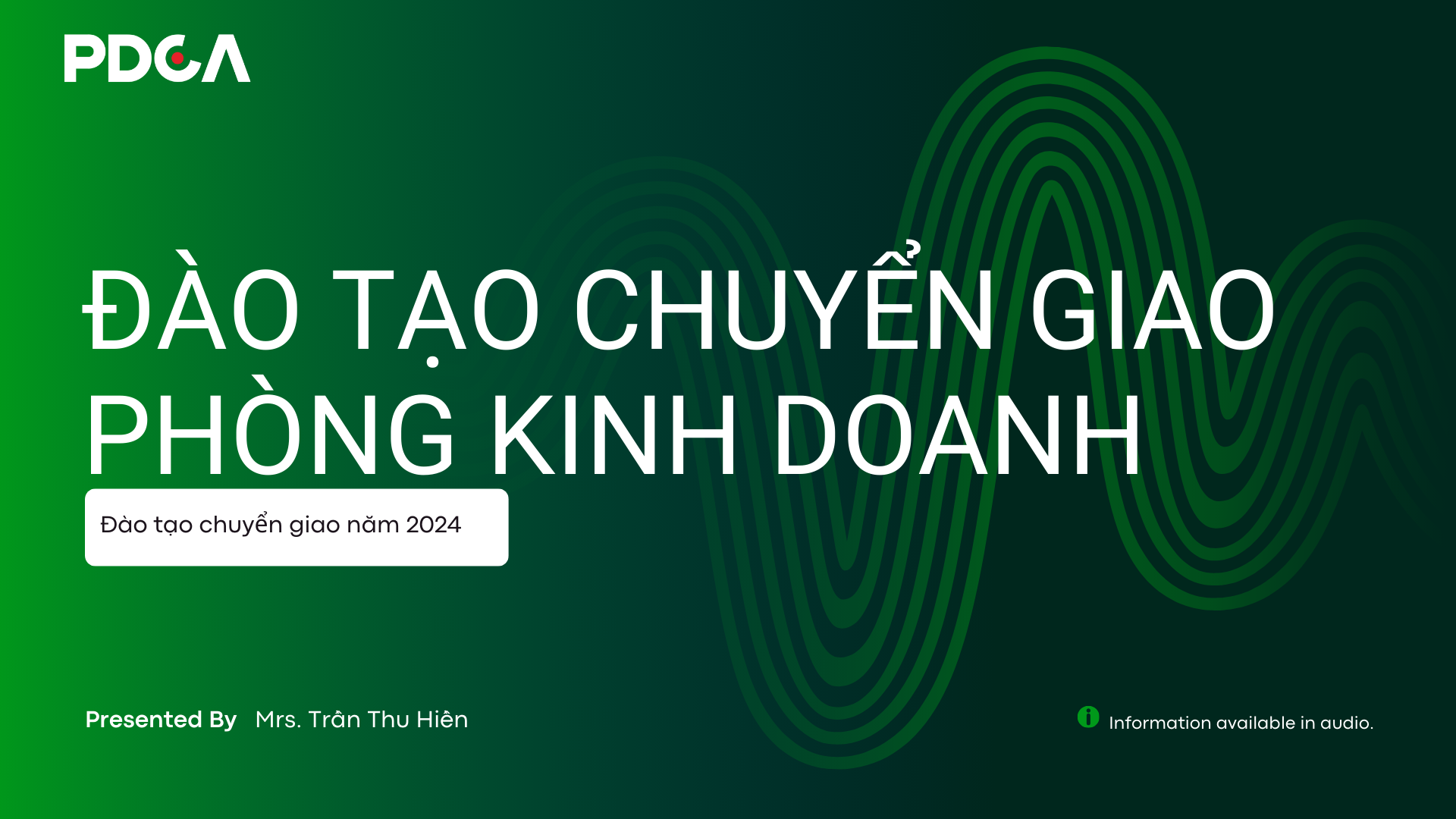 Buổi 8: Hệ thống đào tạo - Hệ thống lộ trình công danh phòng KD