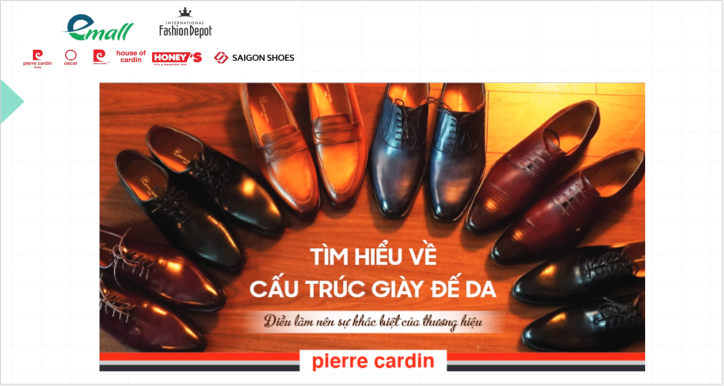 Giày đế da Pierre Cardin