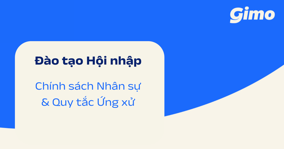 Đào tạo Hội nhập – Quy tắc Ứng xử