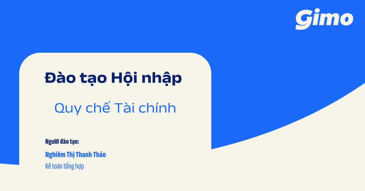 Đào tạo Hội nhập – Quy chế Tài chính