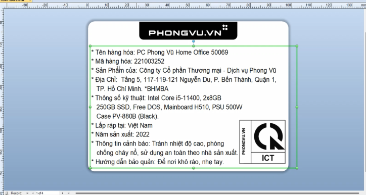 Hướng dẫn thao tác và Form in tem PCPV