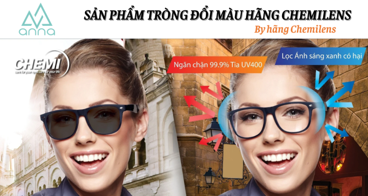 Kiến thức sản phẩm tròng kính đổi màu hãng Chemilens