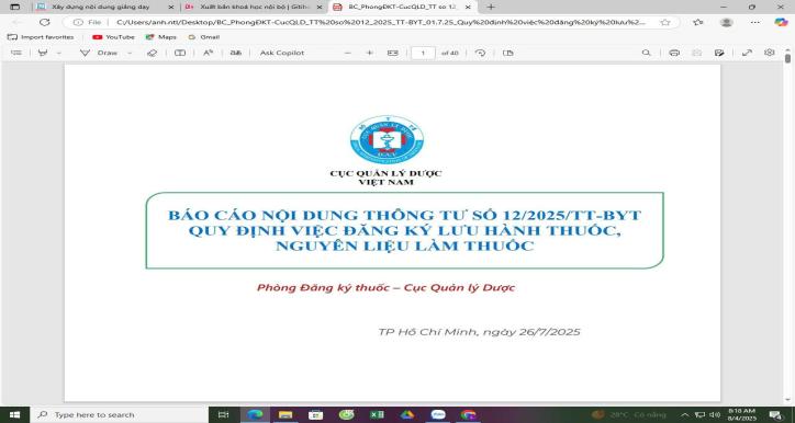 THÔNG TƯ SỐ 12-2025-TT-BYT Ban hành ngày 160525. Hiệu lực từ ngày 010725