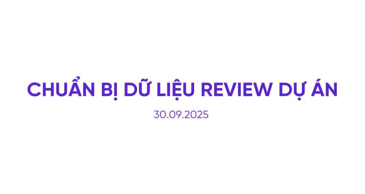 Chuẩn bị dữ liệu review dự án