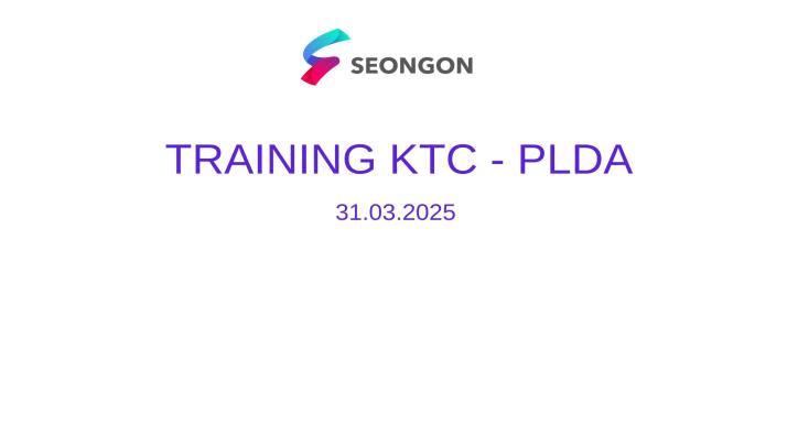 Training KTC - PLDA