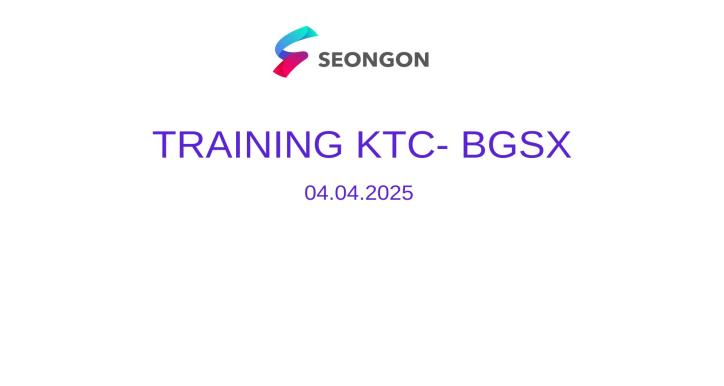 Training KTC- BGSX