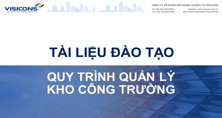Quy trình Quản lý kho công trường