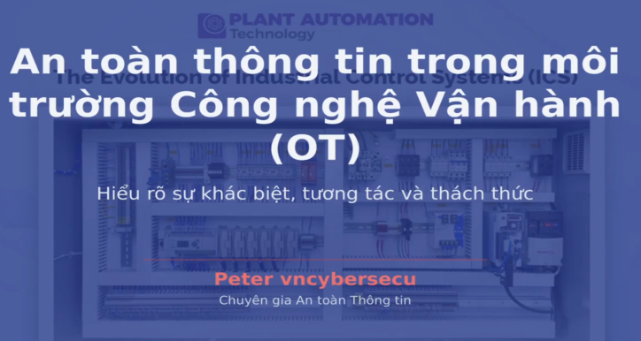 An Toàn Thông tin trong công nghệ vận hành