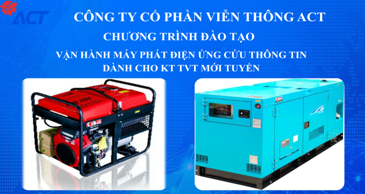 Vận hành máy phát điện trong việc ứng cứu thông tin mất điện