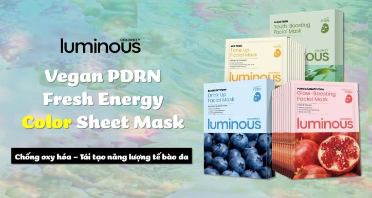 LUMINOUS Vegan PDRN Color Sheet Mask