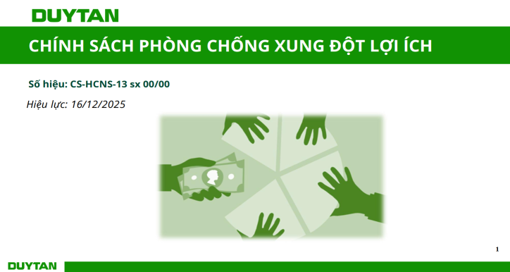 Chính sách phòng chống xung đột lợi ích