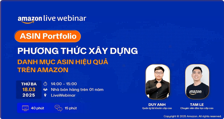 Xây Dựng Danh Mục ASIN - Ra Mắt Sản Phẩm Thành Công - Amazon Live Webinar
