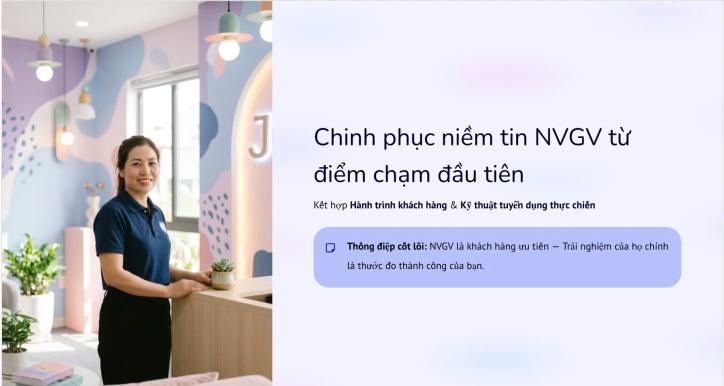 Chinh phục niềm tin NVGV từ điểm chạm đầu tiên