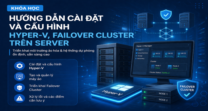 Hướng dẫn cài đặt và cấu hình Hyper-V Failover Cluster trên server