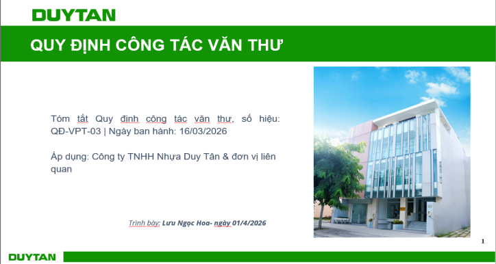 Quy định văn thư