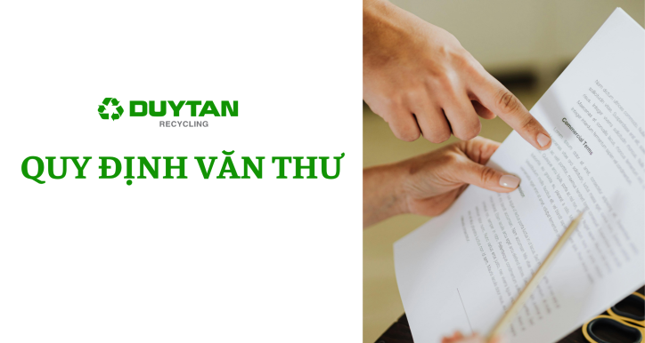 QUY ĐỊNH VĂN THƯ