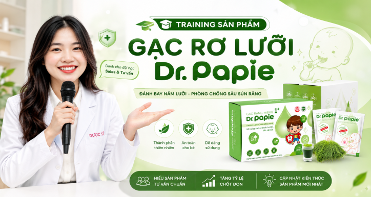Kiến thức sản phẩm Gạc răng miệng Dr.Papie