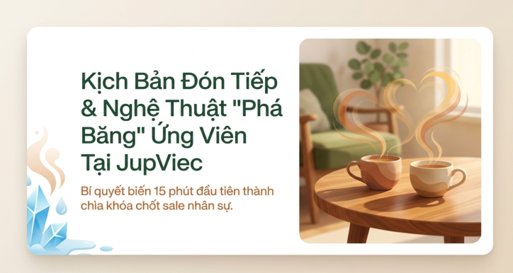 KỊCH BẢN ĐÓN TIẾP VÀ PHÁ BĂNG ỨNG VIÊN ĐẾN TƯ VẤN TẠI JUPVIEC